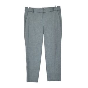 J Crew Cameron Slim Fit Pants 12P Women Gray Cropped Ankle Stretch Ponte Knit